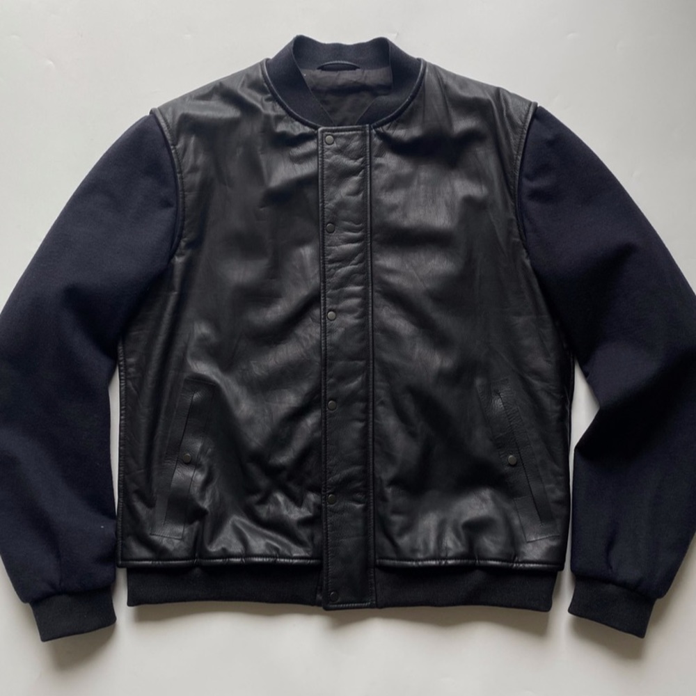 Lanvin Paneled Calfskin And
Wool Bomber
Size: Men's US XL / EU 56 / 4
Rare item